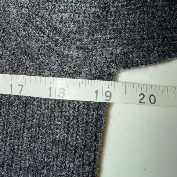 Boden Fireworks Cardigan Womens Medium Dark Gray Beaded Wool Alpaca Ribbed Crop - Picture 6 of 7